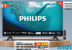 PHİLİPS 4K ULTRA HD 65 İNÇ SMART LED TV AKILLI TELEVİZYON
